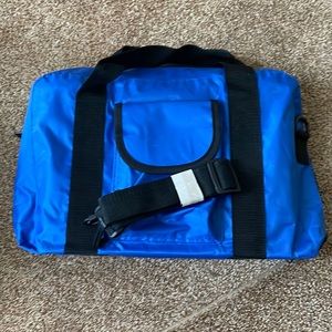 Enamel pin blue carry case storage